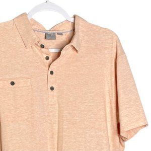 Ping Sensor Cool Apricot Heather Short Sleeve Polo